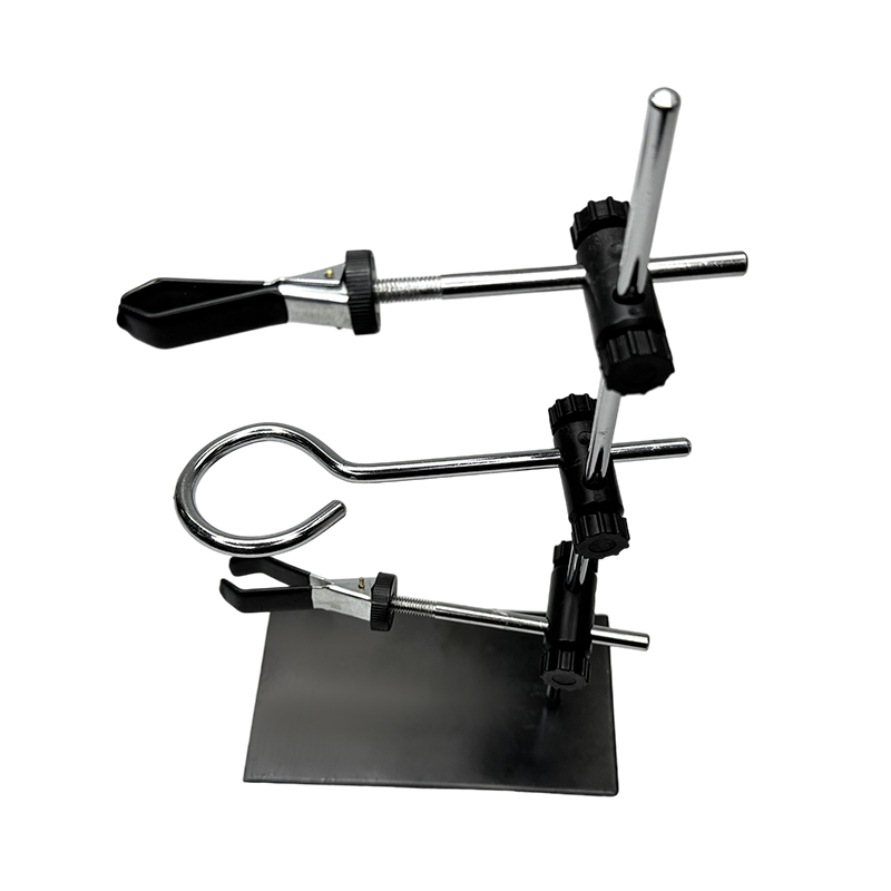 Lab iron stand na ginagamit upang ayusin at suportahan ang iba't ibang instrumento