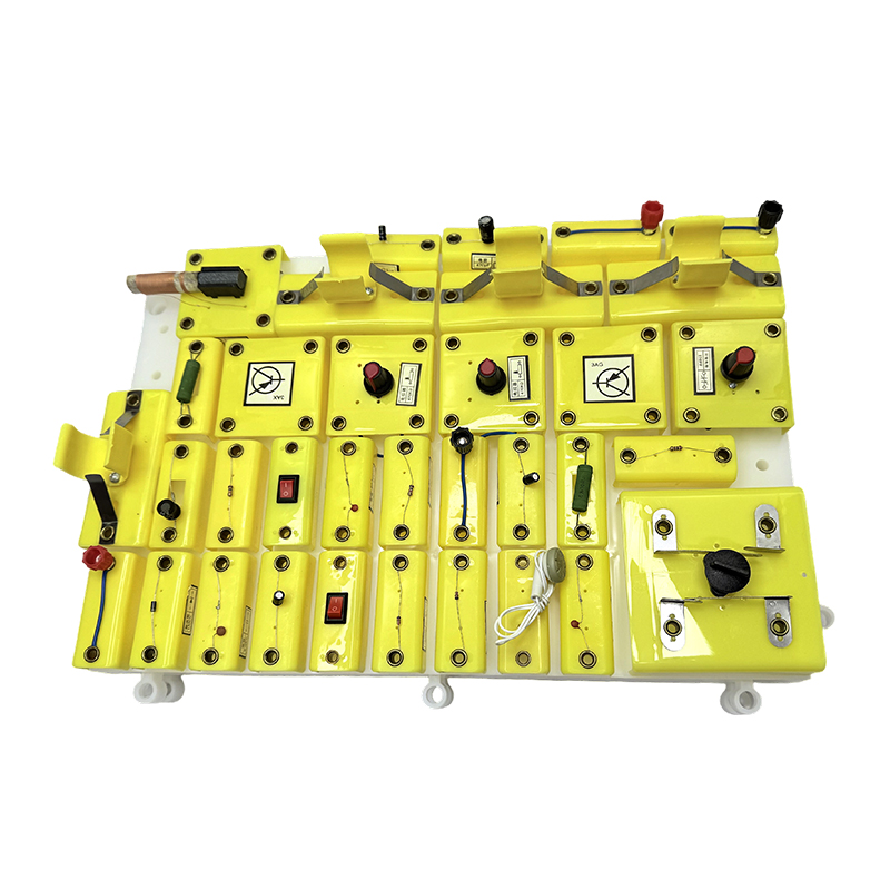 School physics lab instrument science experiment at teaching kit high school student circuit experiment board