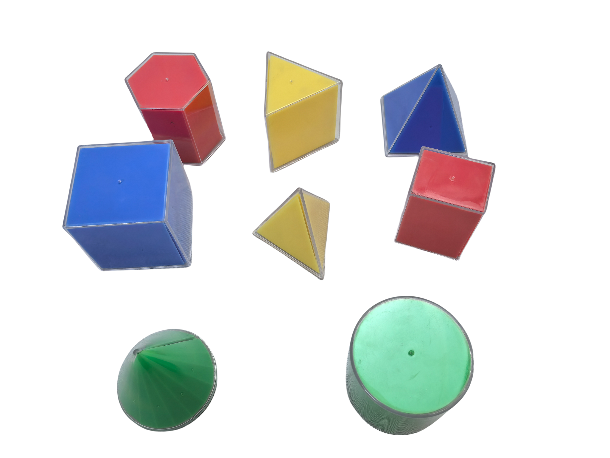 8 Piece Set Three-Dimensional Geometry Decomposable Model Elementary School Mathematics Mga Tulong sa Pagtuturo