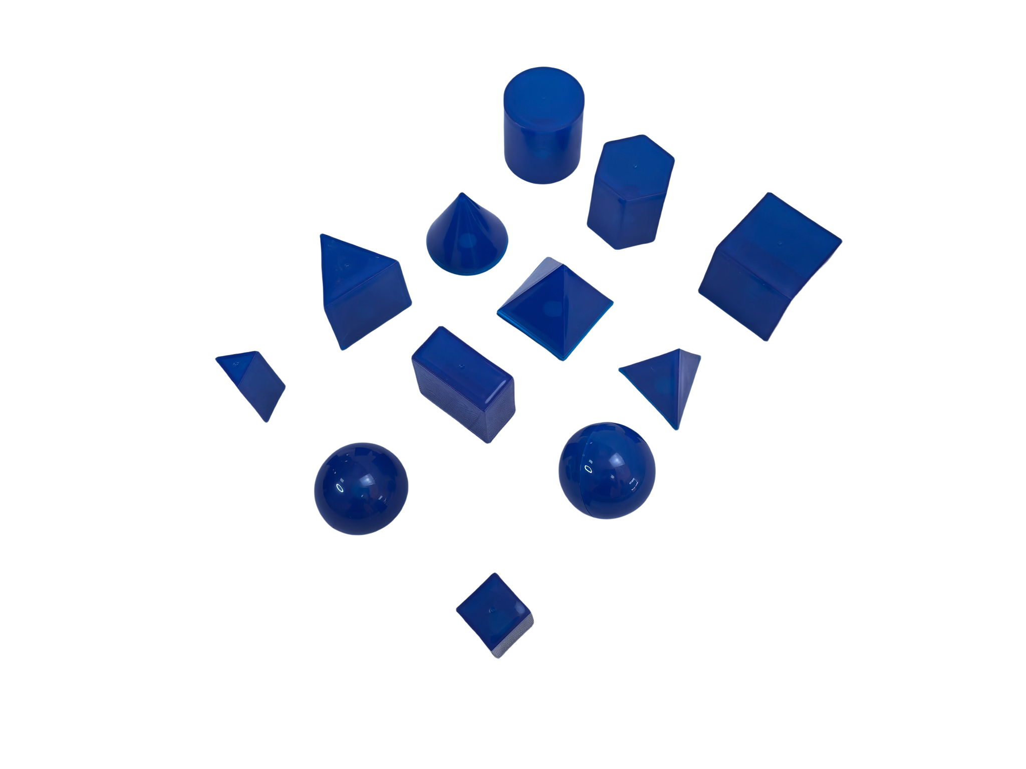 12 pirasong transparent na 3D geometric solid model set