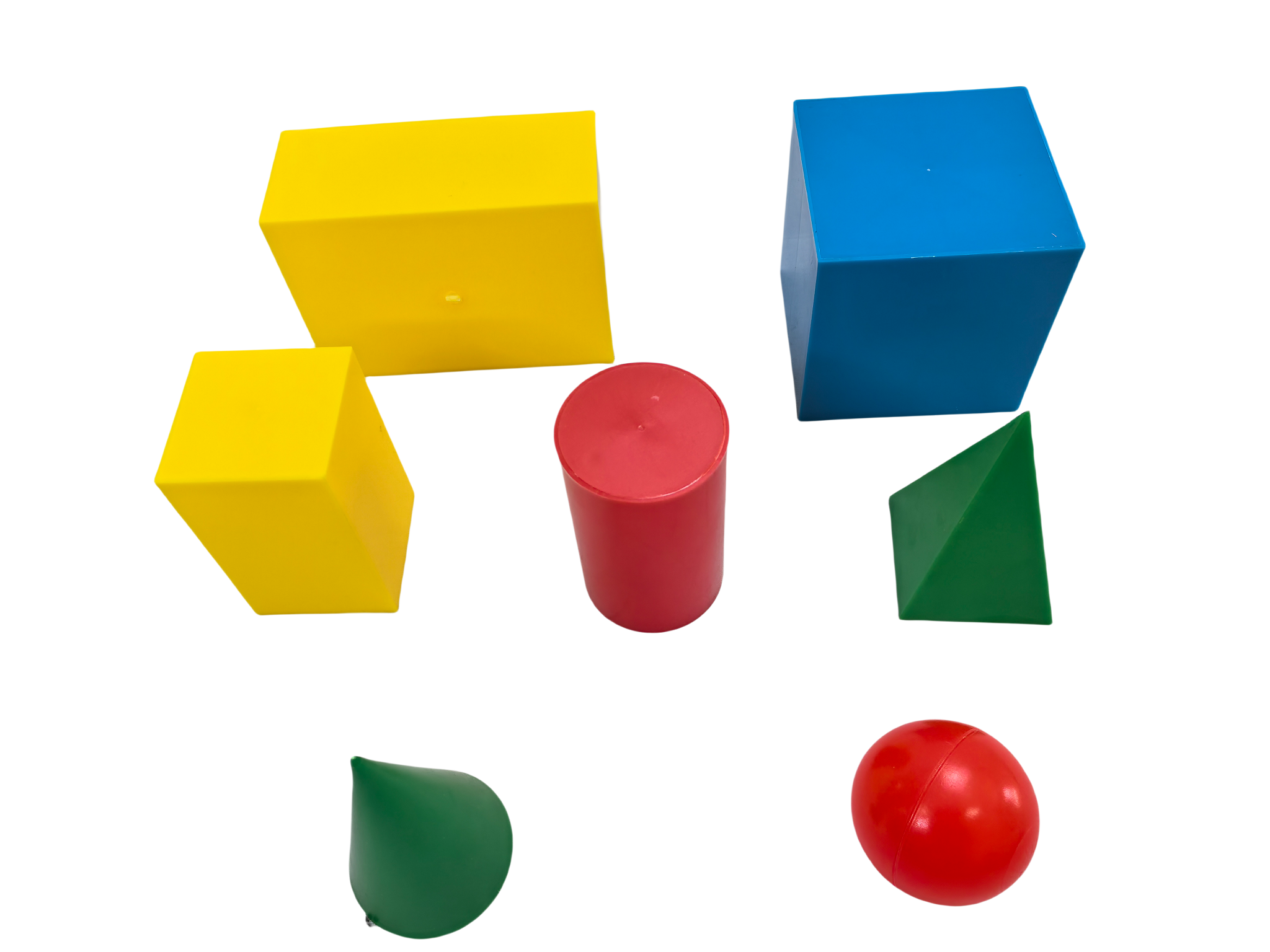 7pcs Plastic Geometry Model Set, Geometric Solids Blocks, Geometry Shapes Set
