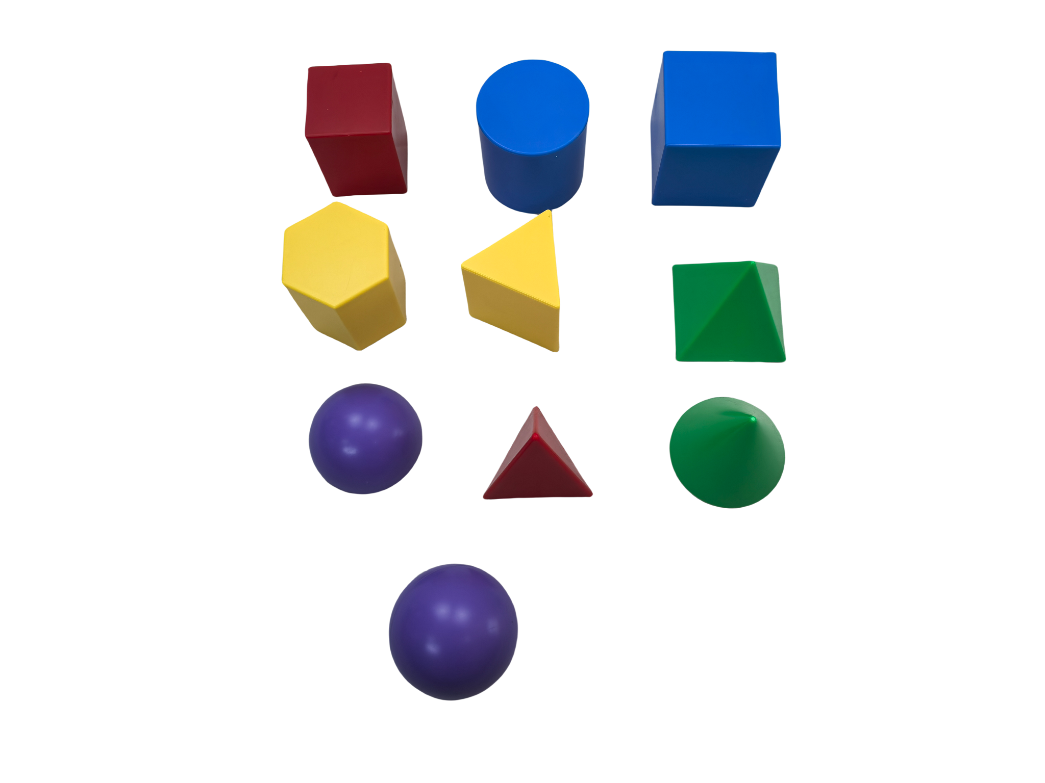 10pcs na Plastic Geometry Model Set, Geometric Solids Blocks, Geometry Shapes Set
