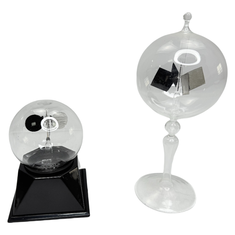 Crookes radiometer light pressure windmill thermal radiator instrumento physical experiment equipment